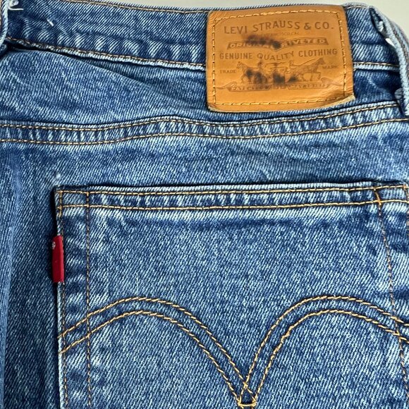 Levi's Jeans Women's Measured 30x24* Wedgie Straight High Rise Blue Denim Tag 29 - Picture 15 of 16